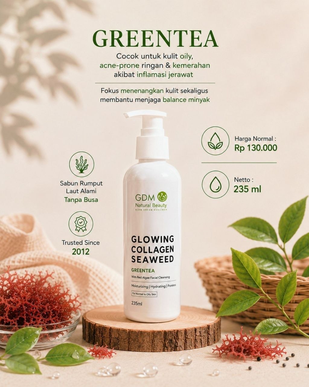 Glowing Collagen Seaweed Green Tea