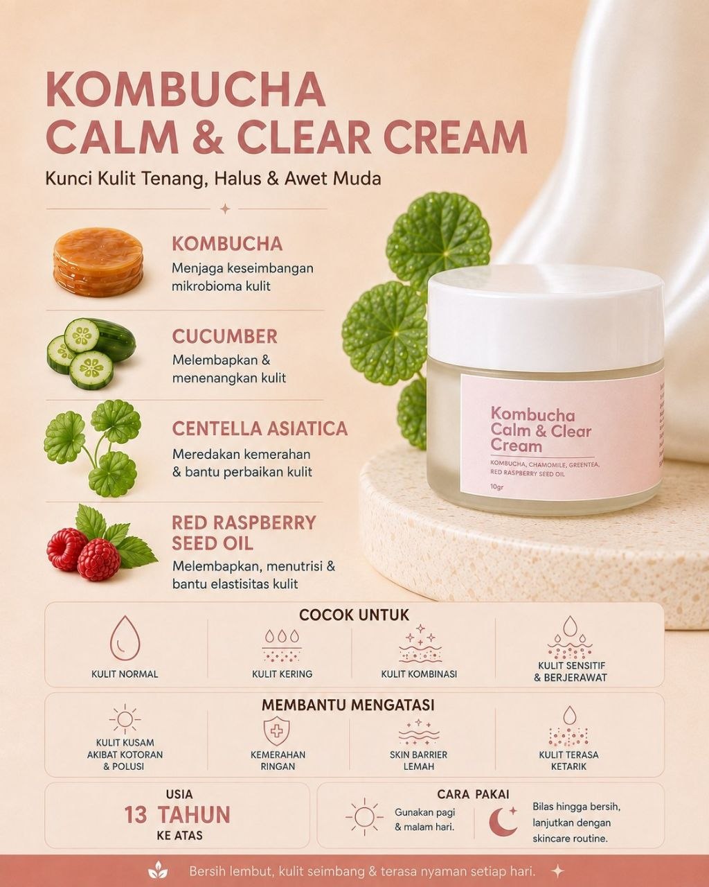 Kombucha Calm & Clear Cream